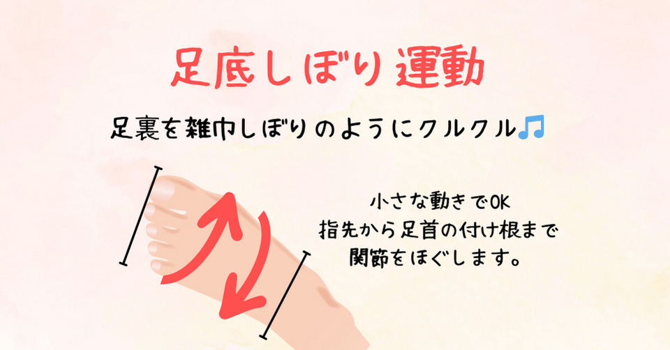 STEP2：足関節のしぼり運動